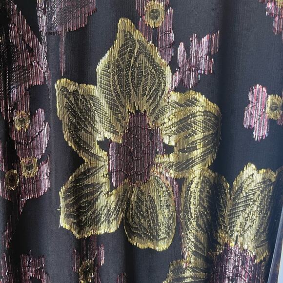 Front Row by Sara & Goldy silk purple and gold Lorax thread size 8 dress - Picture 7 of 7